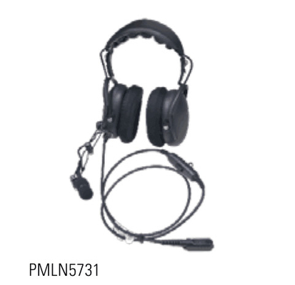 Ohrhörer und Mikrofon PMLN5731 Dual-Over-Ear-Headset mit Inline-Push-to-Talk-Taste