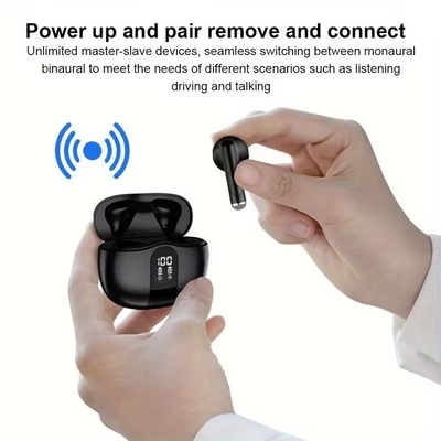 TWS-Ohrhörer Zubehör für Zwei-Wege-Radio-Digital-Display Wireless-Ohrhörer Geräuschunterdrückung mit Batterie-Indikator