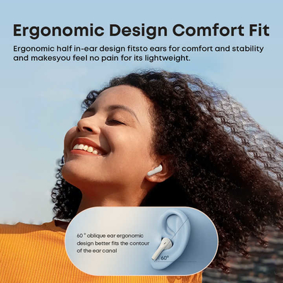 Langsdom Wireless Earbud 5.3 Stereo Bass Ohrhörer 2024 Geräuschunterdrückende Ohrhörer 32H Dual Mic Call Bluetooth Ohrhörer